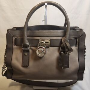 Michael Kors Hamilton Frame Out Leather Satchel